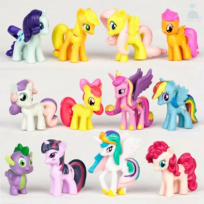 Buy 12pcs My Little Pony Mini Dolls PVC Character Figure Toy Miniature Set 40MM • 6.99£