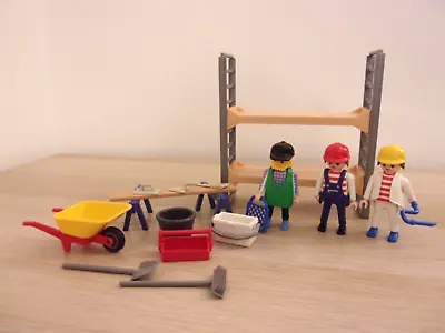 Buy Playmobil 3833 Construction Work Crew With Figures And Accessories   [6BT3] • 7.99£