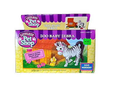 Buy Vintage  Little Pet Shop Zoo Baby Zebra Kenner 1993 Complete New SEALED BOX • 66.90£