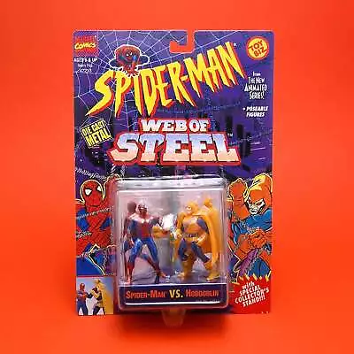 Buy SPIDER-MAN WEB OF STEEL ☆ Vs Hobgoblin MARVEL ☆ Diecast Metal Vintage Toybiz 90s • 29.99£