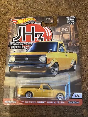 Buy HOT WHEELS DIECAST Car Culture Japan Historics ‘75 Datsun Sunny Truck (B120) 4/5 • 8.90£