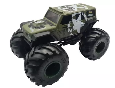 Buy Army Jeep Monster Truck Hot Wheels 1:24 Green Diecast Model • 9.80£