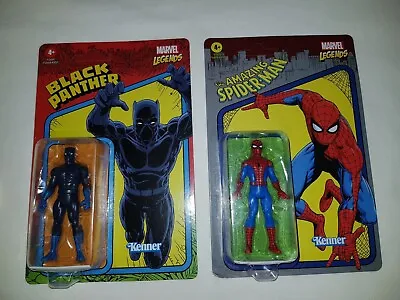 Buy 2 Kenner Marvel Legends Figures Spiderman And Black Panther Mib • 24.99£