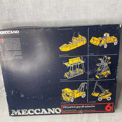 Buy Vintage Meccano Set 6 Construction Toy In Original Box (almost Complete) • 49.99£