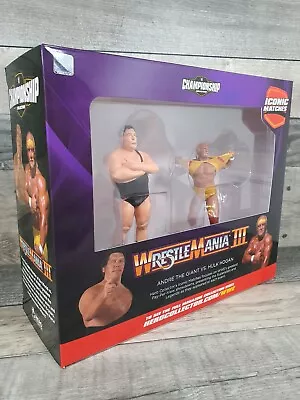 Buy WWE Wrestlemania III Iconic Matches Figure Set Andre The Giant Vs Hulk Hogan  • 19.99£
