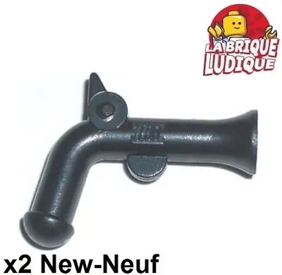 Buy LEGO 2x Minifig Weapon Gun Gun Pistol Pirate Pearl Dark Gray 2562 NEW • 1.34£