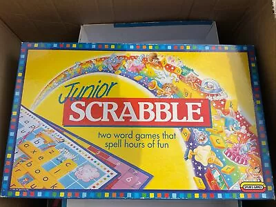 Buy Junior Scrabble Board Game By Mattel, 2 Word Game In One Kids Fun Play Learn • 5£