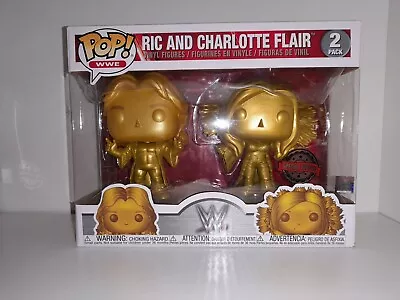 Buy Funko Pop Vinyl WWE Ric And Charlotte Flair Gold Edition 2 Pack • 10£