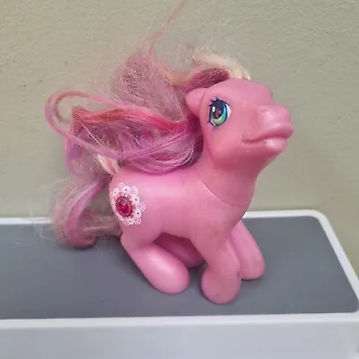 Buy Vintage My Little Pony G3 Crystal Lace Gemstone Pink Horse Toy Figure 2003 • 4.50£