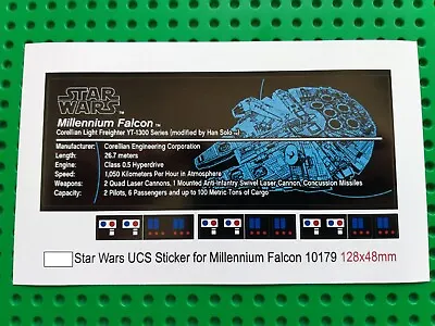 Buy Custom Sticker Sticker Fits Set 10179 Millennium Falcon - UCS (2007) • 2.06£