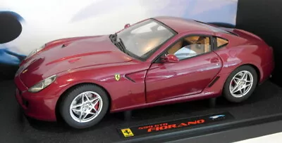 Buy Hot Wheels 1/18 Scale Diecast- M1200 Ferrari 599 GTB Fiorano - Dark Metallic Red • 89.99£