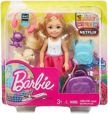 Buy Barbie Chelsea Doll And Travel Set With Puppy FWV20 • 14.99£