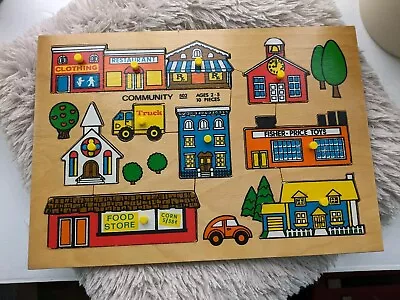 Buy Vintage Fisher Price Wooden Puzzle • 15£