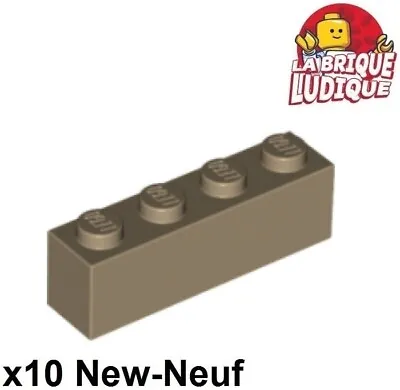 Buy LEGO 10x Brick 1x4 4x1 Beige Dark / Dark Tan 3010 New • 3.24£