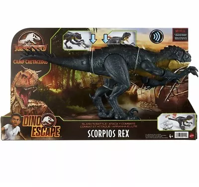 Buy New Jurassic World Camp Cretaceous Slash 'n Battle Stinger Scorpios Rex Dinosaur • 2.77£