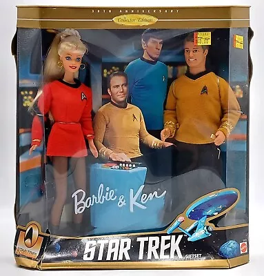 Buy 1996 Star Trek 30 Years Barbie & Ken Gift Set / Mattel 15006, Phaser & Com Missing • 51.27£
