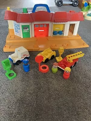 Buy Vintage Fisher Price Main Street 2500 Incomplete With People Vehicles Signs • 14.99£
