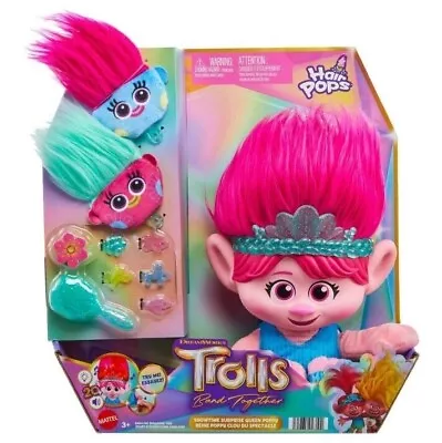 Buy Trolls Band Together Hair Pops Showtime Surprise Queen Poppy Talking Plush • 16.95£