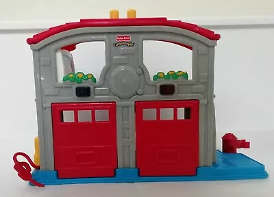 Buy Fisher Price Little People Vintage Fire Station With Lights And Sounds Used But • 12.99£