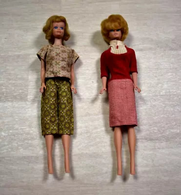 Buy 1960s Barbie Midge Lot Of 2 Dolls + Clothes True VTG Blonde • 120.41£