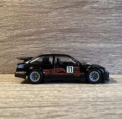 Buy Hot Wheels 87 Ford Sierra Cosworth Black Custom Real Rider Rubber Tyres • 10£