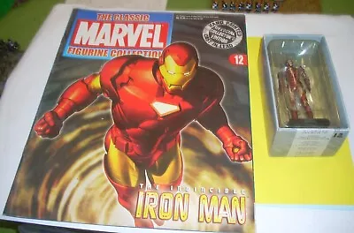 Buy Marvel Figurine Collection By Eaglemoss - Issue 12 - Iron Man With Mag And Box • 11£