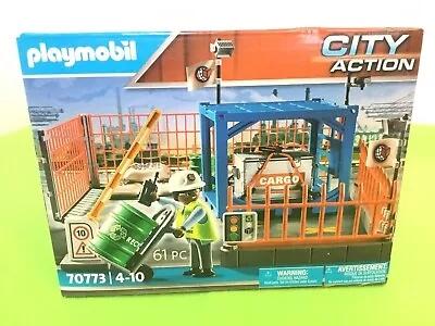 Buy Playmobil Construction Fenced Goods Storage Area 70773 Bnib • 12£