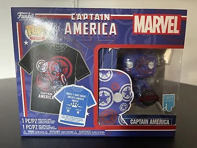 Buy Captain America Pop And Tee Funko Pop #36 Art Series! Includes M T-Shirt • 29.99£