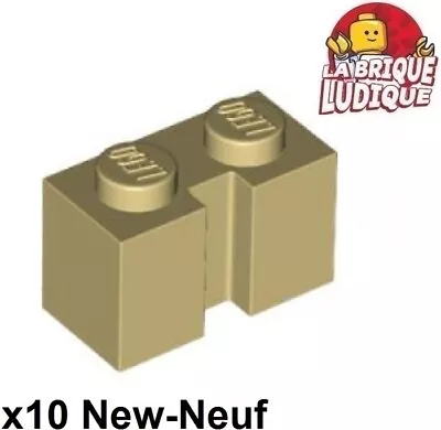 Buy LEGO 10x Brick Modified 1x2 Groove Rail Garage Biege/Tan 4216 New • 4.24£