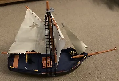 Buy Playmobil Pirate Corsair Ship ~ 5810 ~ Blue ~ Some Wear ~ Incomplete But Fun • 12£