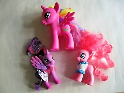 Buy 3 X My Little Pony Bundle Figures Dolls Pink Set Girls Kids Toy 2010 2013 Hasbro • 14.99£