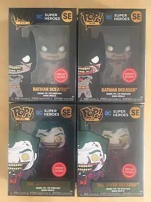 Buy 4 Funko Dc Super Hero Joker Batman Dceased Non & Bloody Special Edition Pop Pin • 40£