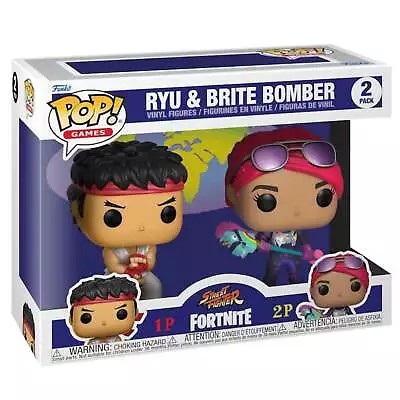 Buy Street Fighter Fortnite Ryu & Brite Bomber 2 Pack Funko Pop • 14.99£