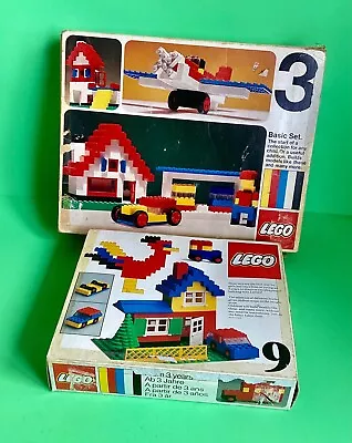Buy Vintage .. 2 Boxes Of 1970's Lego  Bricks .. Basic Set 3 & 9 .. • 8.99£