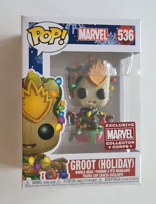 Buy Funko Pop Marvel 536 Guardians Of Galaxy Groot Holiday Collector Corps Exclusive • 22.95£