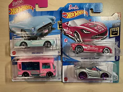 Buy Hot Wheels Job Lot Bundle New Cars X4 Barbie Film Car Collection Corvette Camper • 12.50£