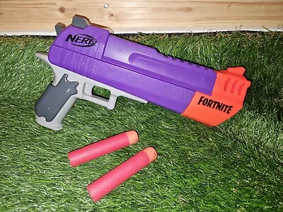 Buy NERF Fortnite HC-E Hand Cannon Desert Eagle Purple Pistol Blaster With  Bullets • 14.99£