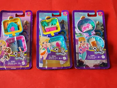 Buy 3 X Different Polly Pocket Sets By Mattel In Original Packaging!!! New!!! • 0.85£