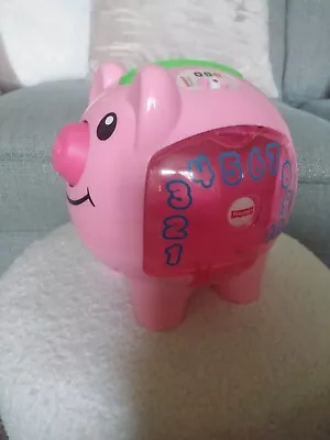 Buy Fisher Price Laugh & Learn Smart Stages Pink Pig Piggy Bank Interactive 5 Coins • 14£