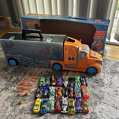Buy Hot Wheels Transporter 65 America Carry Case Truck With 24 Cars • 49.90£