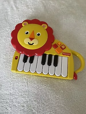 Buy Fisher Price Mini Lion Piano, Play And Listen To Songs, Musical Toy • 5£