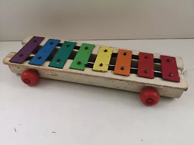 Buy Vintage 1964 Fisher Price Pull A Tune Xylophone Wooden Music • 11.04£