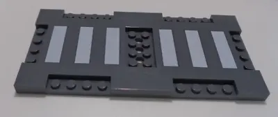 Buy LEGO 73675 Road Plate 8X16X2/3 Extending Plate White Lines Dark Stone Grey X1 • 2.94£