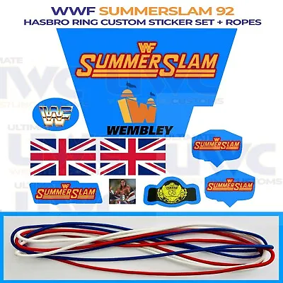 Buy Wwf Hasbro Wrestling Ring Summerslam 92 Replacement Decal Sticker & Ropes • 24.99£