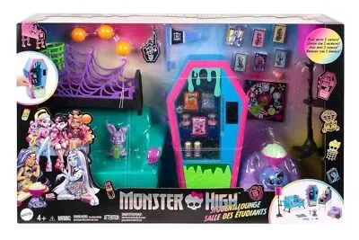 Buy MONSTER HIGH STUDENTS' LIVING ROOM Set With Furniture And Accessories HNF67 • 103.77£