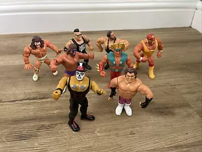 Buy Vintage Hasbro Titan Sports WWF Wrestling Figures 1990’s X 8 Nasty Boy Hulk #2 • 89.99£