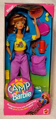 Buy Camp Barbie Midge Doll With Sleeping Bag Backpack 1993 Mattel 11077 • 52.10£