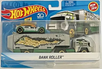 Buy Hot Wheels 2018 Super Rigs Bank Roller W/vehicle Included #FKW87 1:64 Scale • 14.20£