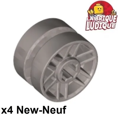 Buy LEGO 4x Wheel Wheel Wheel Wheel 14mm D. X 9.9mm 6 Double Spokes Silver/silver 11208 NEW • 1.93£