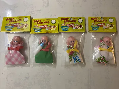 Buy 4 VINTAGE ARTFORM Baby Darling Plastic Creepy Jointed Toy Doll, Hong Kong/NOS • 33.78£